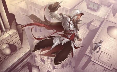 Death from above - death, ezio, templar, ac