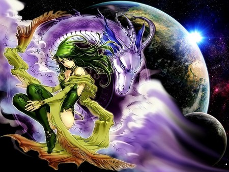 world of fantasy - chinese, fantasy, anime, dragon