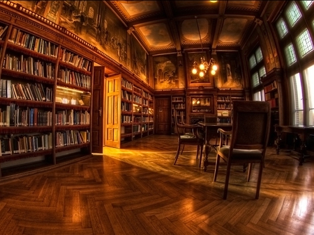 Architecture-Interiors - pretty, quiet, house, library, wood, brown, photography, room, books, cool, architcture, peaceful, building