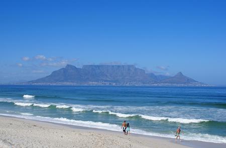 Table Mountain - nature, ocean, beach, people, city, mountains, waves