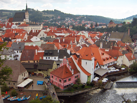 ÄŒeskï¿½ Krumlov - small city, medieval, czech republic, cesky krumlov