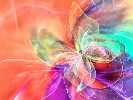 BUTTERFLY - butterfly, abstract, colorful, design