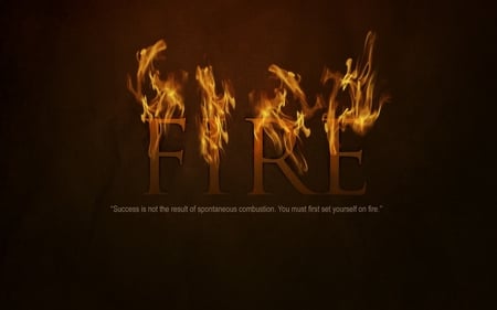 FIRE - fire, words, orange, brown