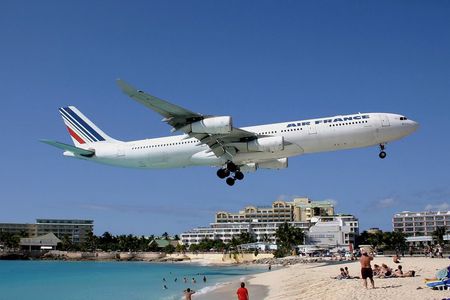 St Maarten Landing - air france, airliner, caribbean, st maarten