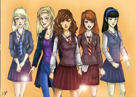 Harry-potter-girls407 - abstract, anime, harry potter, movie, entertainment, other