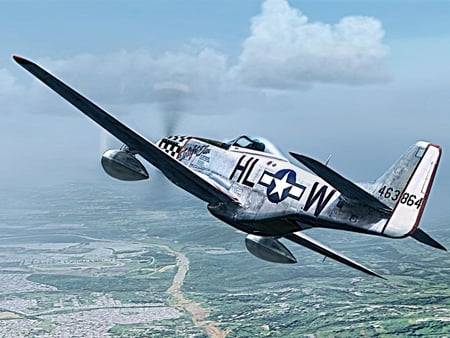 The Twilight Tear P51 D Mustang - plane, fighter, mustang, ww2, p 51, p51d, warbird