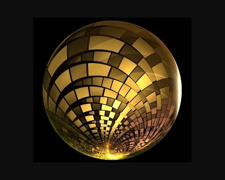 Yellow sphere - sphere, yellow, 3d