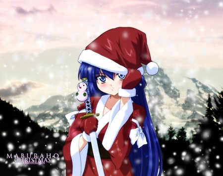 Maburaho Christmas - girls, snow, cute, christmas, maburaho