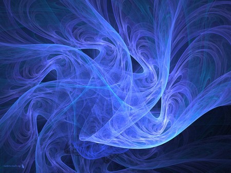 Cipher - fractal, abstract, blue