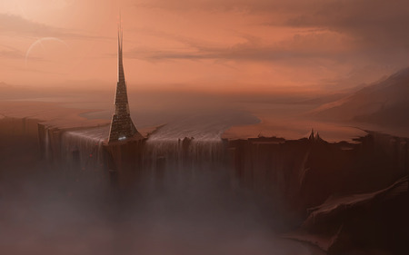 Marsian Nexus Tower - space, marsians, fiction, mars, tower, aliens, sf, nexus