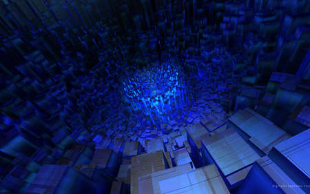 digital blasphemy - abstract, blasphemy, 3d, blue, generated, computer, digital