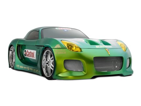 Tuned pontiac - speed, tuned, car, green, racing, pontiac