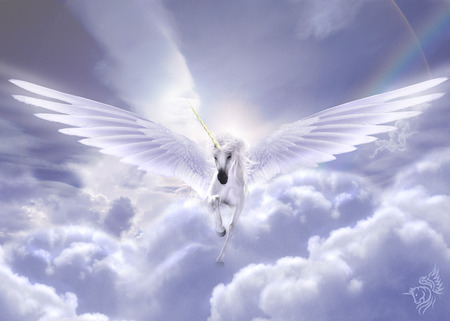 Serendipity-Pegasus - cloud, sky, horse, greek myth, pegasus, fantasy, winged horse, unicorn