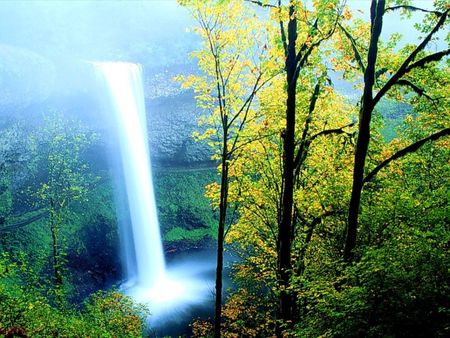 waterfall - nature, water, waterfalls, fall