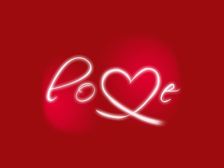 Love - love, red heart, white font, heart, red background, valentines, beautiful, red, valentines day, love text