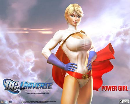 DC Universe, Power girl - dc universe, pc, game, comics, ps3