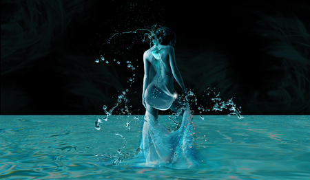 Return to innocence - innocence, girl, blue, 3d