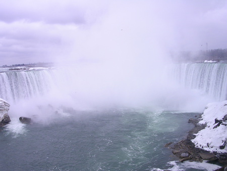 horse shoe falls - water, horse, waterfall, mist