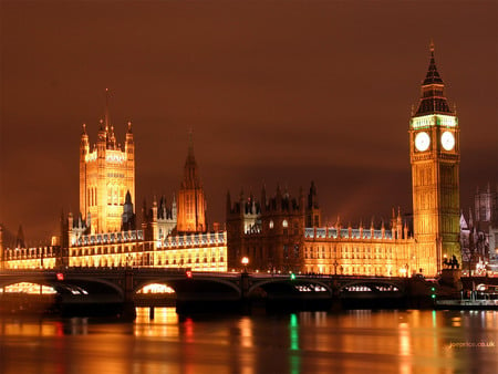 Waterfront - city, water, lights, buildinds