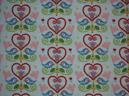 Chirpy love - flowers, hearts, love, birds