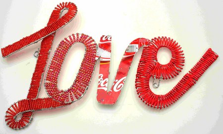 Scaps of love - scraps, red, word, curvy, love