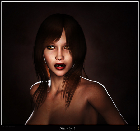 Vampire - black, vampire, 3d, beautiful