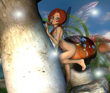 Fairy - fairy, fantasy, 3d, beautiful