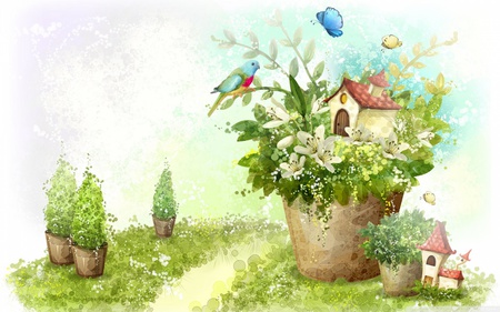 Digital Art4 - house, paint, drawing, grass