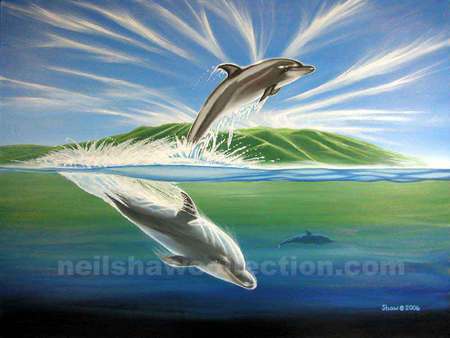 Mother And I - dolphins, flesh, water, sharing