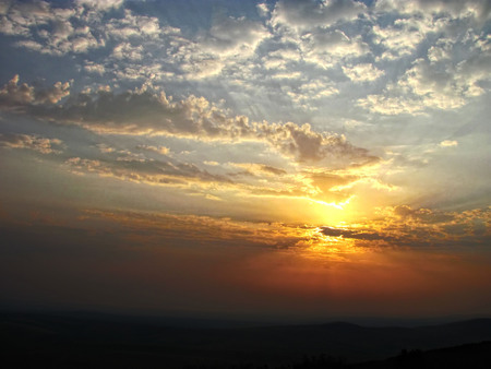 A new day in Macin - sunrise, zavaidoc, mountains, macin