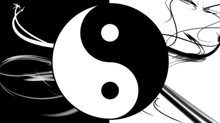 Yin&Yan - black, white, yin, yan, mix, mixed