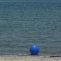 beach with a ball