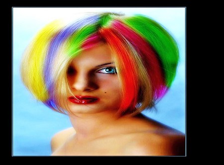 Hair color - red, purple, pink, yellow, colored, orange, hair, woman, green