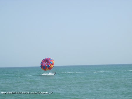 parachutist man - parachuting, parachutist, parachute, caspian sea