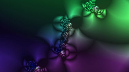 Fractal Domes - fractal, purple, blue, circles, green