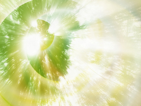 Lime Flashes - background trees, circles, light rays, bright, lime green