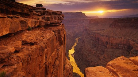 River along the Canyon - nevada, water, skies, arizona, river, nature, dessert, sun, canyon