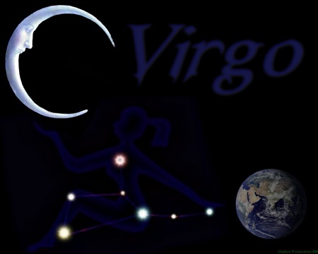 Virgo - moon, virgo, constellation, stars