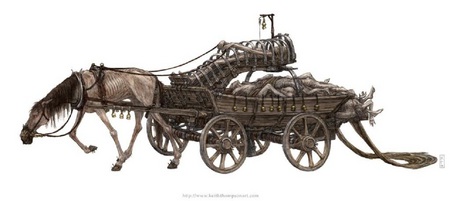 Plague Cart - keith thompson, death, plague, dark