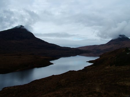 Scotland - Loch Lurgainn - hills, lochs, lakes, scotland