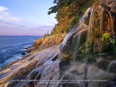 A Day In Nature - fresh, lake, rocks, falls