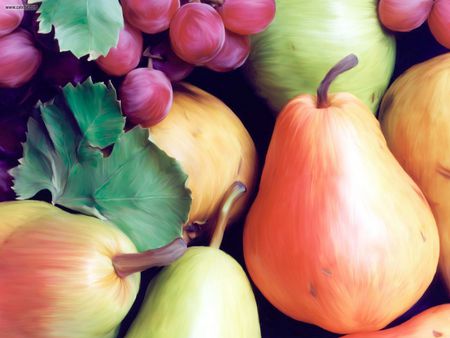 Fruit Medley - grapes, yummy, apples, pears