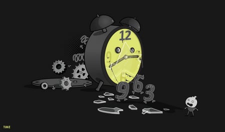 Time - clock, broken, time, 3d