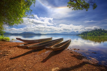 Fishing anyone? - beautiful, lake, water, boat