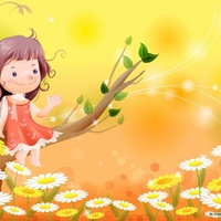 Flower Girl Vector