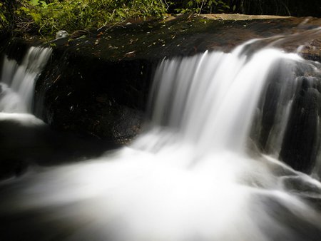 Waterfalls - nature, water, waterfalls, grass