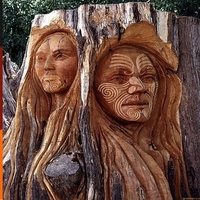 Women carved in wood