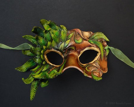 Mardi Gras Mask - mardi gras, gold, mask, green