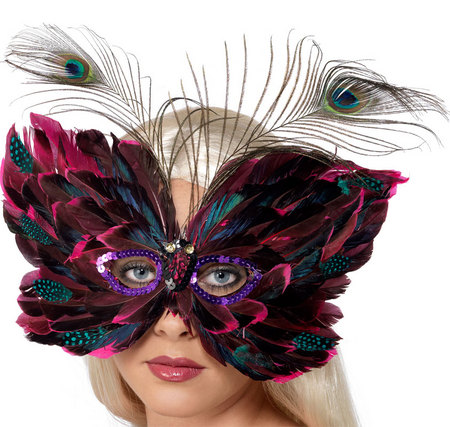 Butterfly Mask - butterfly, mardi gras, feathered, mask