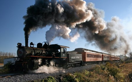 Train - train, steam, ancient, rail